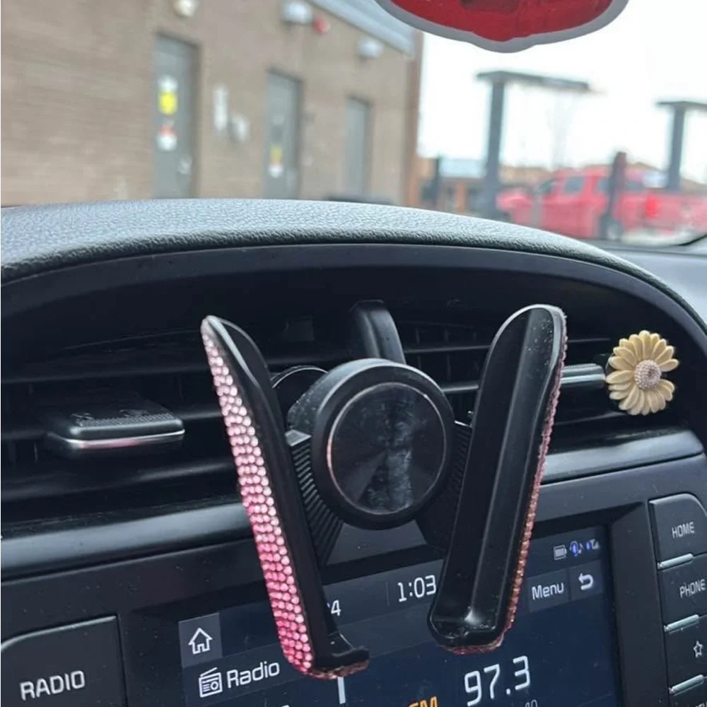 Universal Black and Pink Car Phone Mount